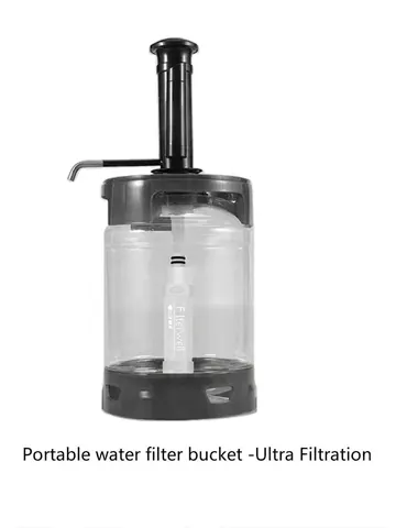 Filterwell Tragbarer Handdruck Wasserfilter Eimer Survival Ausrüstung Camping Wandern Outdoor Reinigungssystem Ultrafiltration