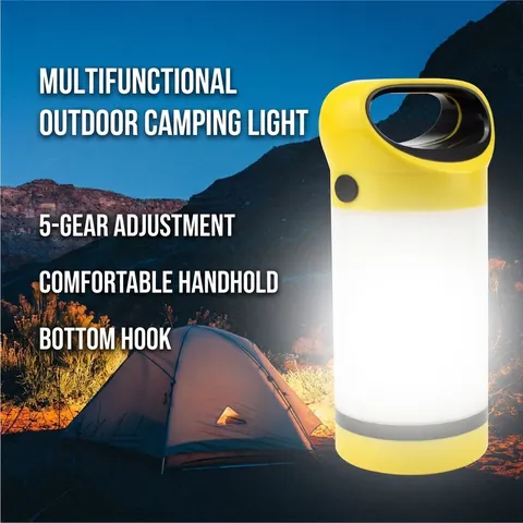 Outdoor LED Camping Lantern Portable Emergency Tent Light 5 Modes Waterproof Hanging Flashlight for Hiking Fishing Camping