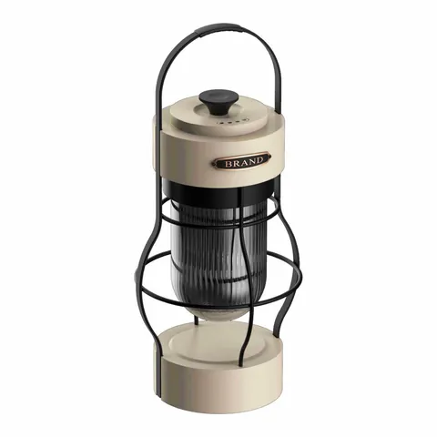 Retro LED Kampeerlantaarn Oplaadbaar Type-C Metalen Kooi Industriële Stijl Buiten Tent Sfeerlicht Voor Terras Noodgeval Ophanging