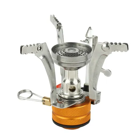 Foldable Camping Gas Stove Integrated Piezo Ignition Portable Stainless Steel Outdoor Burner Cooking Stove With Storage Box