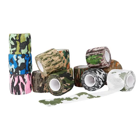 Self Adhesive Elastic Camouflage Bandage Non Woven Wrap For Outdoor Sports Pet First Aid Finger Protection Tactical Cohesive Tape