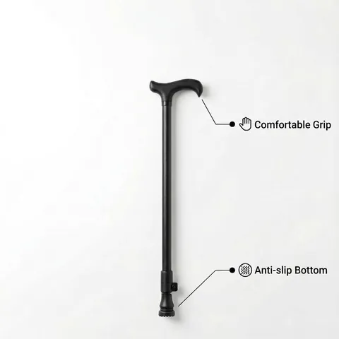Verstelbare Aluminium Telescopische Wandelstok Voor Ouderen Antislip T-Handgreep Wandelstok Met Externe Vergrendeling Outdoor Hulp