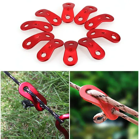 Hebillas de Cuerda de Viento para Tienda de Campaña de Aleación de Aluminio Tensor de Cuerda de Viento de Dos Agujeros Accesorios