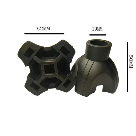 19mm Rubber Quad Base Cane Tip Non-slip Walking Stick Accessory Quadruple Foot Pad For Seniors Mobility Stability End Cap