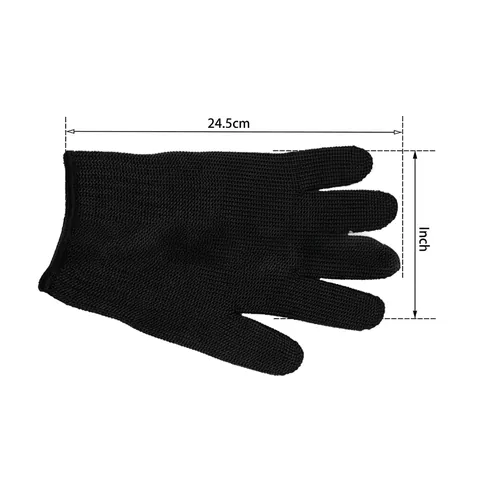 Professional Cut Resistant Gloves Stainless Steel Wire Reinforced Protective Safety Work Gloves For Kitchen Industrial Outdoor Black