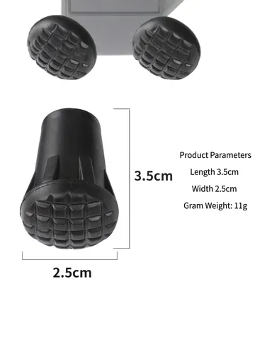 Universal Trekking Pole Foot Cover PVC Wear Resistant Anti Slip Tip Protector For Outdoor Hiking Walking Stick Replacement Head
