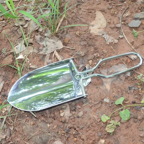 Mini Vanga Pieghevole in Acciaio Inossidabile Attrezzo da Giardinaggio Portatile Vanga da Sopravvivenza con Borsa
