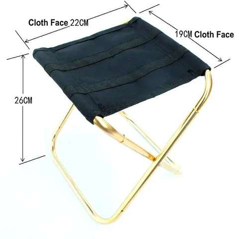 Taburete Plegable Portátil para Camping al Aire Libre de Aleación de Aluminio Ligero Silla de Pesca Con Bolsa de Almacenamiento