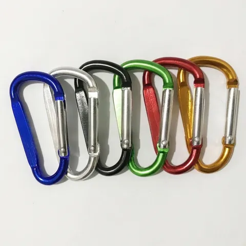 Aluminiumlegierung D-Ring Karabiner Clip Lackierter Feder-Schnapphaken Für Camping Rucksack Schlüsselanhänger Zubehör