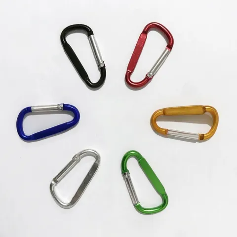 Aluminiumlegierung D-Ring Karabiner Clip Lackierter Feder-Schnapphaken Für Camping Rucksack Schlüsselanhänger Zubehör