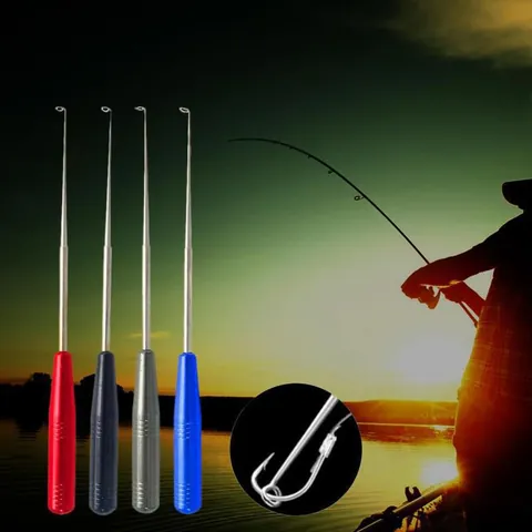 Stainless Steel Fishing Hook Remover Portable Deep Throat Fish Hook Extractor Multi Functional Non Slip Handle Fishing Tool For Anglers