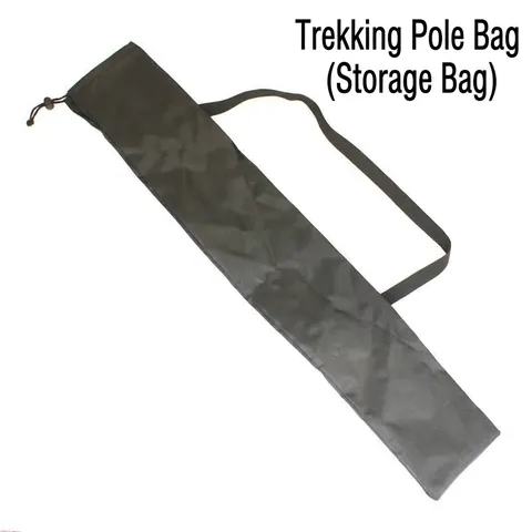 Black Oxford Cloth Trekking Pole Storage Bag Portable Hiking Stick Carrying Case With Drawstring Shoulder Strap For Outdoor