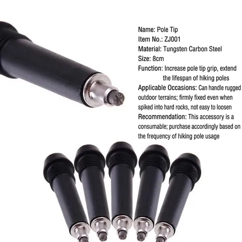 Trekkingstock Spitzen Ersatz Wolframkarbid Stahl Wanderstock Füße Für Wandern Klettern Faltbare Stöcke Zubehör