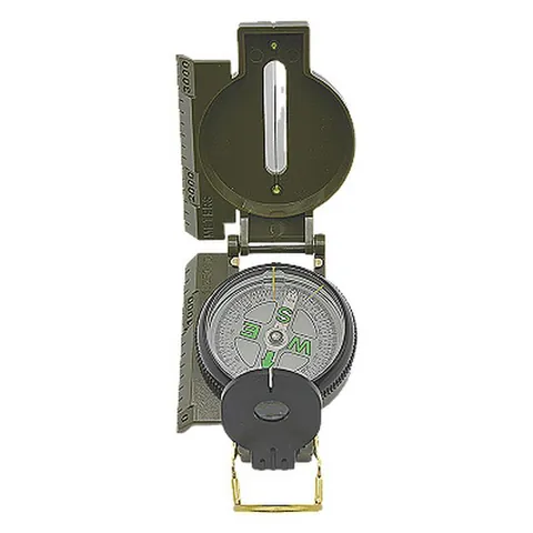 Portable Army Green Plastic Flip-top Compass For Outdoor Hiking Camping Navigation Tool High Precision Military Style