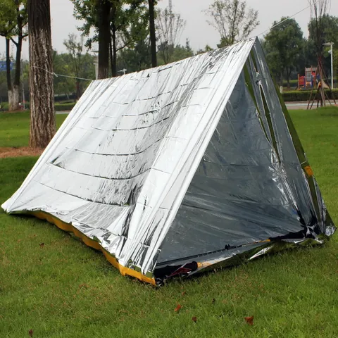Emergency Thermal Tent PE Aluminized Survival Shelter Waterproof Windproof Outdoor Camping Rescue Gear Insulation Blanket