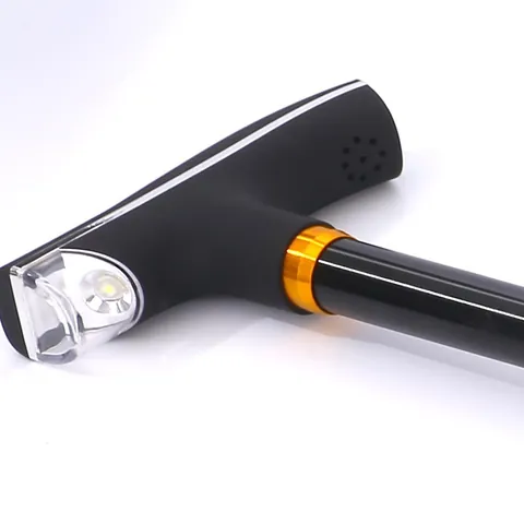 Cleye Bastoncino da Trekking Pieghevole Leggero Regolabile in Alluminio Con Luce LED Base a Quattro Piedi Per Anziani Esterni