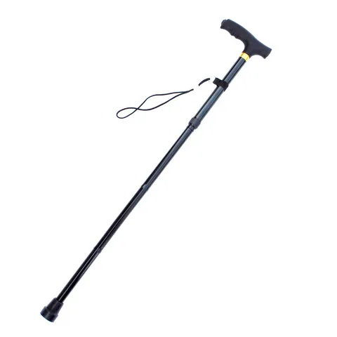 Bastone da Passeggio Pieghevole Regolabile Con Luce LED Leggero in Lega di Alluminio Bastone da Trekking per Anziani