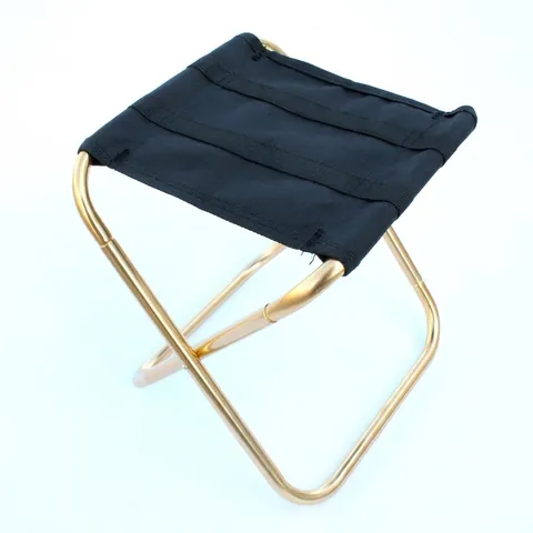 Taburete Plegable Portátil para Camping al Aire Libre de Aleación de Aluminio Ligero Silla de Pesca Con Bolsa de Almacenamiento