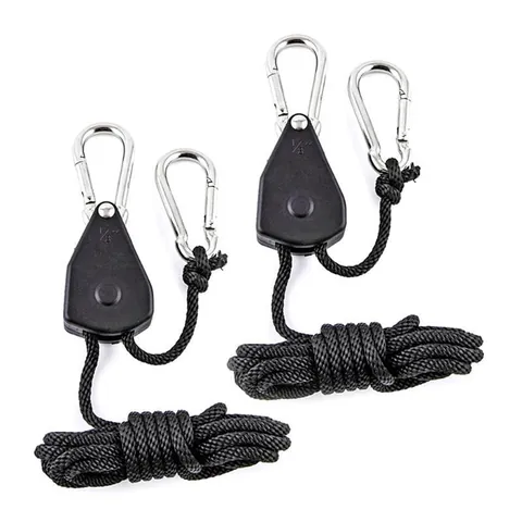 Verstelbare Touw Ratel Katrol Hanger Voor Buiten Camping Tent Zware Katrol Met Gegalvaniseerde Karabijnhaken Touw Set