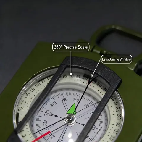 Professional Military Compass High Precision Sighting Lens Luminous Waterproof Tactical Navigation Geological Compass For Hiking