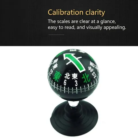Portable Car Compass Ball 38mm Plastic Suction Cup Compass for Outdoor Hiking Camping Navigation Directional Indicator