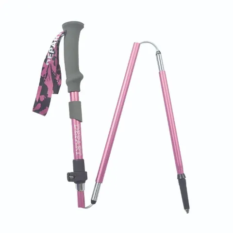 Bastone da Trekking in Lega di Alluminio 7075 Professionale Pieghevole Leggero Retrattile per Arrampicata all'Aperto