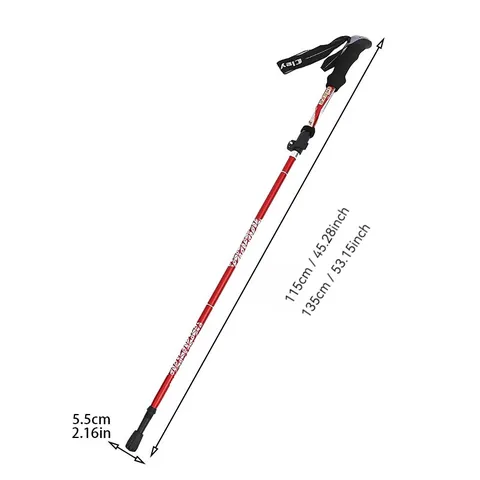 Adjustable Aluminum Alloy Trekking Poles Set Folding Hiking Sticks With EVA Handle Portable Walking Canes For Outdoor Mountaineering