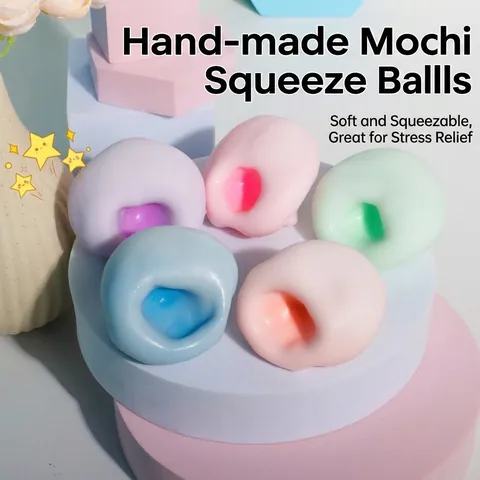 DIY TPR Squishy Décompression Mochi Balle Jouet Anti-stress Pour Enfants Adultes Souple Manuel Artisanat Presse Jouet Accessoire