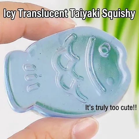 Ijsdoorzichtig Taiyaki Squishy Speelgoed Zacht TPR Visvormig Stressverlichtend Speelgoed Voor Studenten Volwassenen Creatief Cadeau