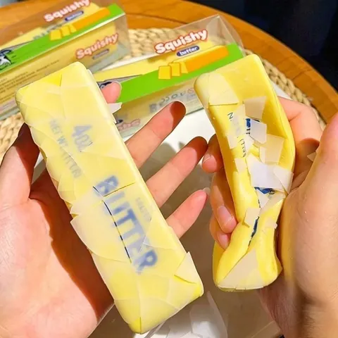 Juguete Anti-estrés Squishy de Mantequilla Rebote Lento Textura Crujiente Simulación de Alimentos Juguete Sensorial Regalo Adultos Niños