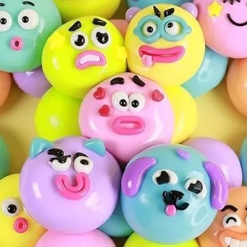 Jouet Squishy Changement de Visage de Chien Anti-stress Balle à Presser pour Adultes Enfants Décompression Dessin Animé Animal Squishy Cadeau