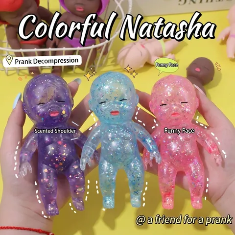 Hässliche Süße Babypuppe Squishy Glitzer Maltose Langsam Aufsteigendes Stressabbau Spielzeug Für Kinder Erwachsene Büro Squeeze Spielzeug Geschenk
