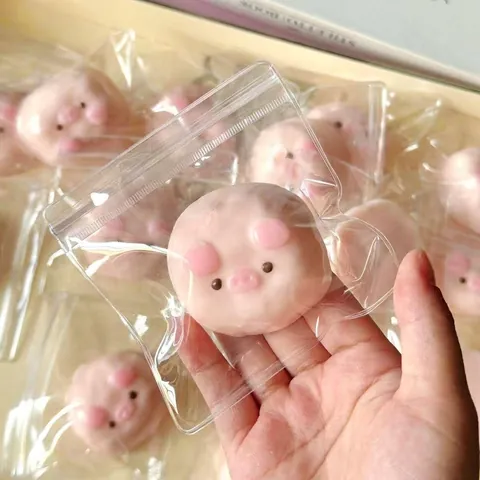 Cute Pink Pig Squishy Toy Soft TPR Stress Relief Squeeze Toy Animal Sensory Toy For Home Office Kids Adults Gift