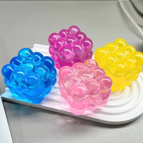Slow Rebound Squishy Toy Maltose Ice Cube Stress Relief Toy Glitter Sensory Fidget Toy Office Stress Reliever