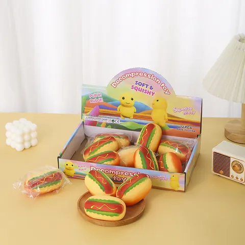 Simulatie Hotdog Knijpspeelgoed Realistisch Voedselmodel Decompressie Knijpen Stressvermindering Speelgoed Zacht Nieuwigheid