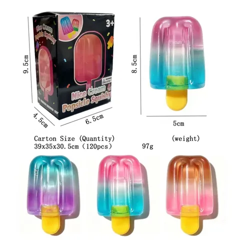 Simulation Ice Cream Popsicle Maltose Squishy Toy Slow Rebound Stress Relief Sensory Decompression Toy For Kids Adults Gift