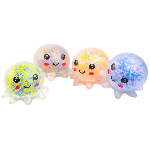Φωτεινό Χταπόδι Squishy Παιχνίδι TPR Ανακούφιση Από Το Στρες Παιχνίδι Με Φως LED Glow In The Dark Fidget Παιχνίδι