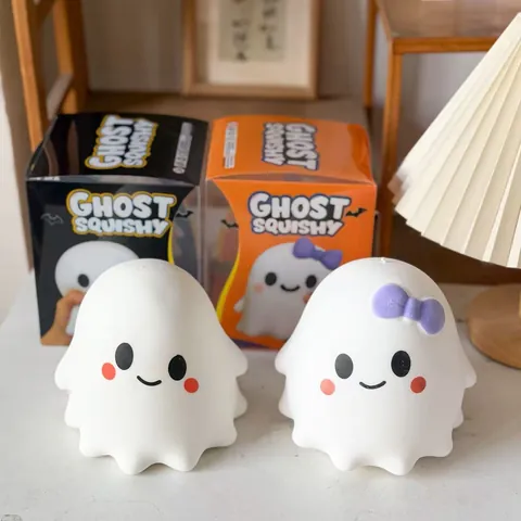 Juguete Squishy de Fantasma de Halloween Rebote Lento TPR Fantasma Perro Caminando Alivio del Estrés Juguete para Apretar