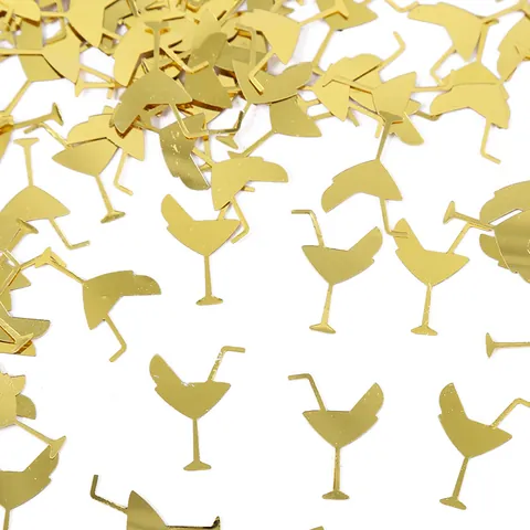 Hawaii Beach Theme Party Table Confetti Shiny Pineapple Flamingo Wine Glass Sequin For Summer Tropical Celebration Decorations