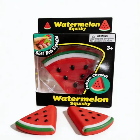 Simulatie Watermeloen Squishy Stressverlichting Speelgoed Zachte Slow Rising Fruit Knijpspeelgoed Voor Kinderen Volwassenen Kantoor Decoratie