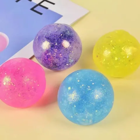 Moutsuiker Goudpoeder Stressverlichting Squishy Bal Sensorisch Speelgoed Voor Tieners Volwassenen 6CM Glitter Gevulde Fidget Bal