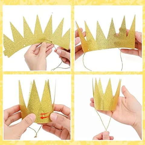 Glitzer Geburtstagsparty Kronenhüte Prinz Prinzessin Dekoration Mini Kronenhut Für Kinder Geburtstagsfeier Partybedarf