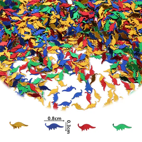 Jurassic Dinosaur Theme Party Confetti Colorful Metallic PVC Dinosaur Table Scatter For Birthday Celebration Kids Party Decor
