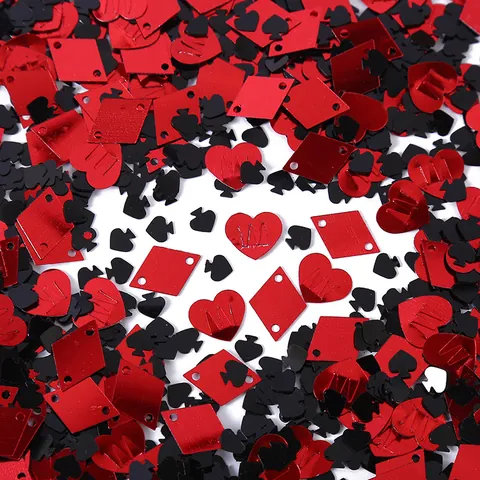 Las Vegas Party Night Poker Suit Confetti PVC Hearts Spades Table Scatters Casino Night Themed Event Decorations