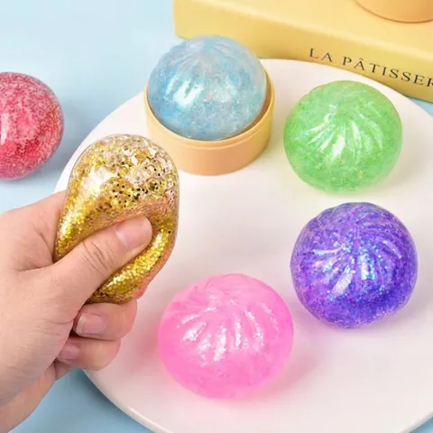 Παιχνίδι Squishy Ψωμάκι με Χρυσόσκονη για Ανακούφιση από το Στρες με Μίνι Ατμομάγειρα Προσομοίωση Φαγητού για Παιδιά Ενήλικες