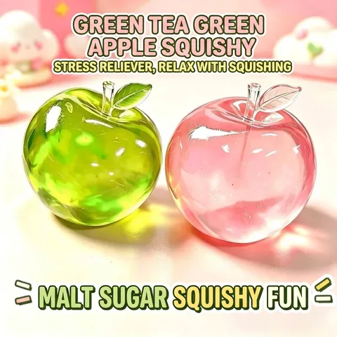 Simulierter Eiswürfel Apfel Squishy Spielzeug Langsam Rückfedernd Maltose Stressabbau Spielzeug TPR Weichkunststoff Obst Quetschspielzeug