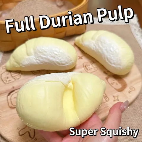 Simulation Durian Meat Squishy Toy Slow Rebound PU Decompression Squeeze Toy For Stress Relief Office Desk Decor
