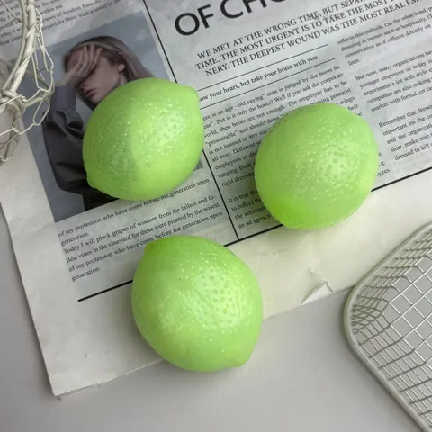 Realistic Fruit Squishy Toy Crispy Sound Lemon Potato Mangosteen Squeeze Ball Stress Relief Decompression Toy For Adults Office