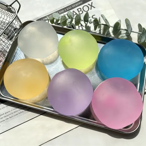Εύπλαστη Ματ Μπάλα Αποσυμπίεσης Squishy Υψηλής Διαφάνειας Ανακούφιση από το Στρες TPR Βαζελίνη Λάδι Καρύδας Παιχνίδι για Ενήλικες Εφήβους
