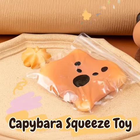 Capybara Pufferfish Shaped Squishy Toy Stress Relief Soft Slow Rebound Squeeze Toy For Adults Kids Desk Decor Daily Decompression
